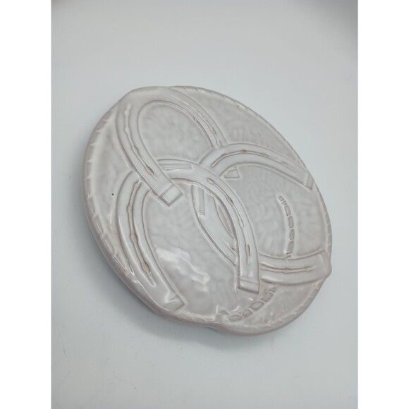 VTG Frankoma "Good Luck" Triple Horse Shoe Western Trivet Mug Slider 94TRH - Picture 4 of 4